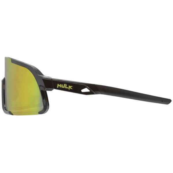 Hulk® HK4 Series Black Frame Safety Glasses Polarized Gold Mirror Lens MAX3® Scratch Resistant Coated
