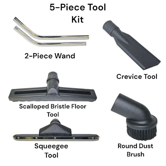 Mercury Storm Wet/Dry 20-Gallon Vacuum with 5-Piece Tool Kit - Chromed Steel Tank (WVC-20)