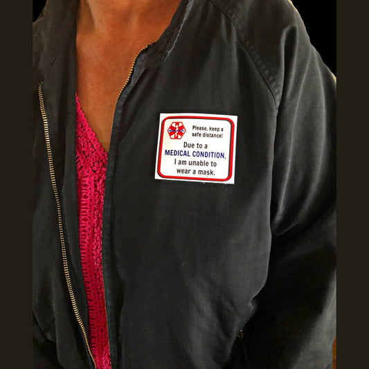 Unable to Wear a Mask Reusable Fabric Patches