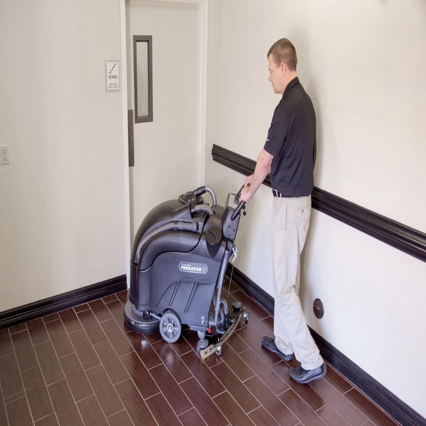 Powr-Flite Predator 20" Walk-Behind Automatic Floor Scrubber
