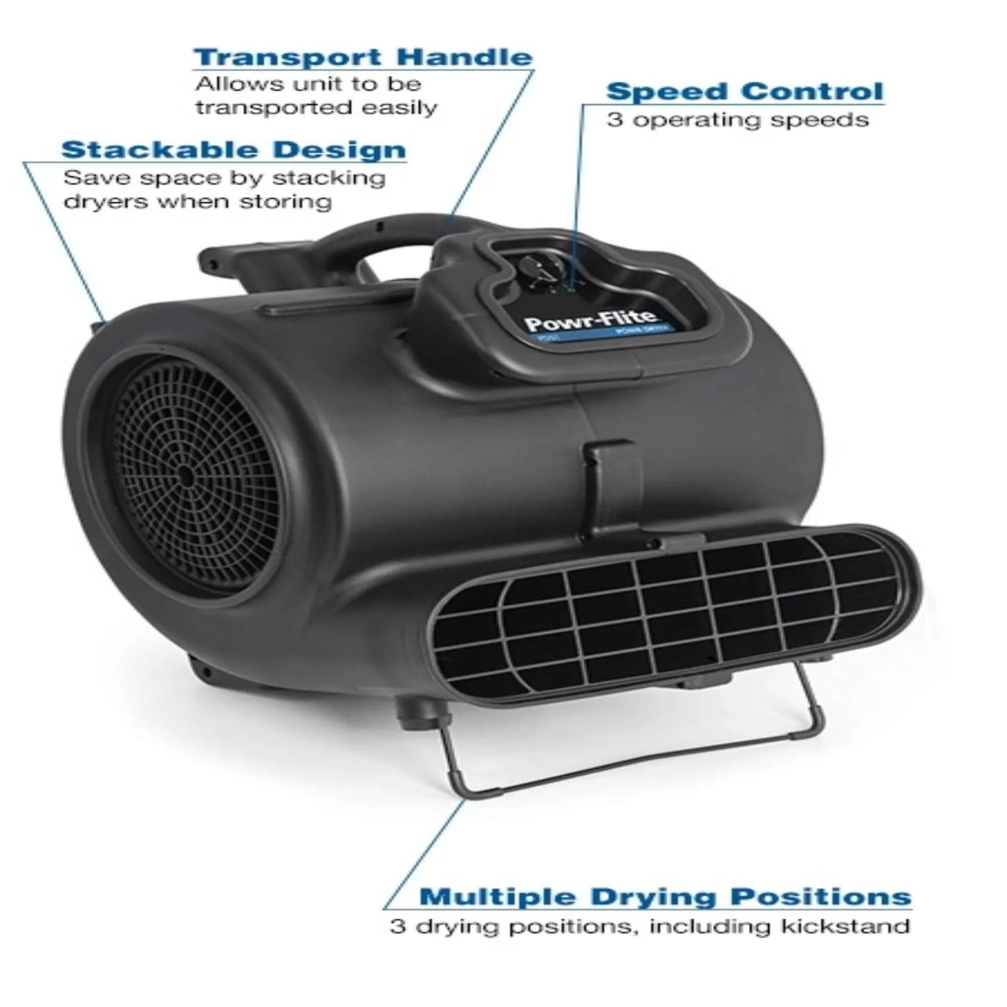 Powr-Flite Powr-Dryer with Handle and Wheels