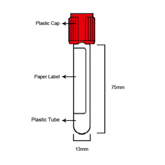RED TOP 10 ML (PLASTIC) SERUM TOP CLOT ACTIVATOR