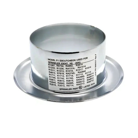 Reliable F2 Recessed Sprinkler Escutcheon 1/2 Inch