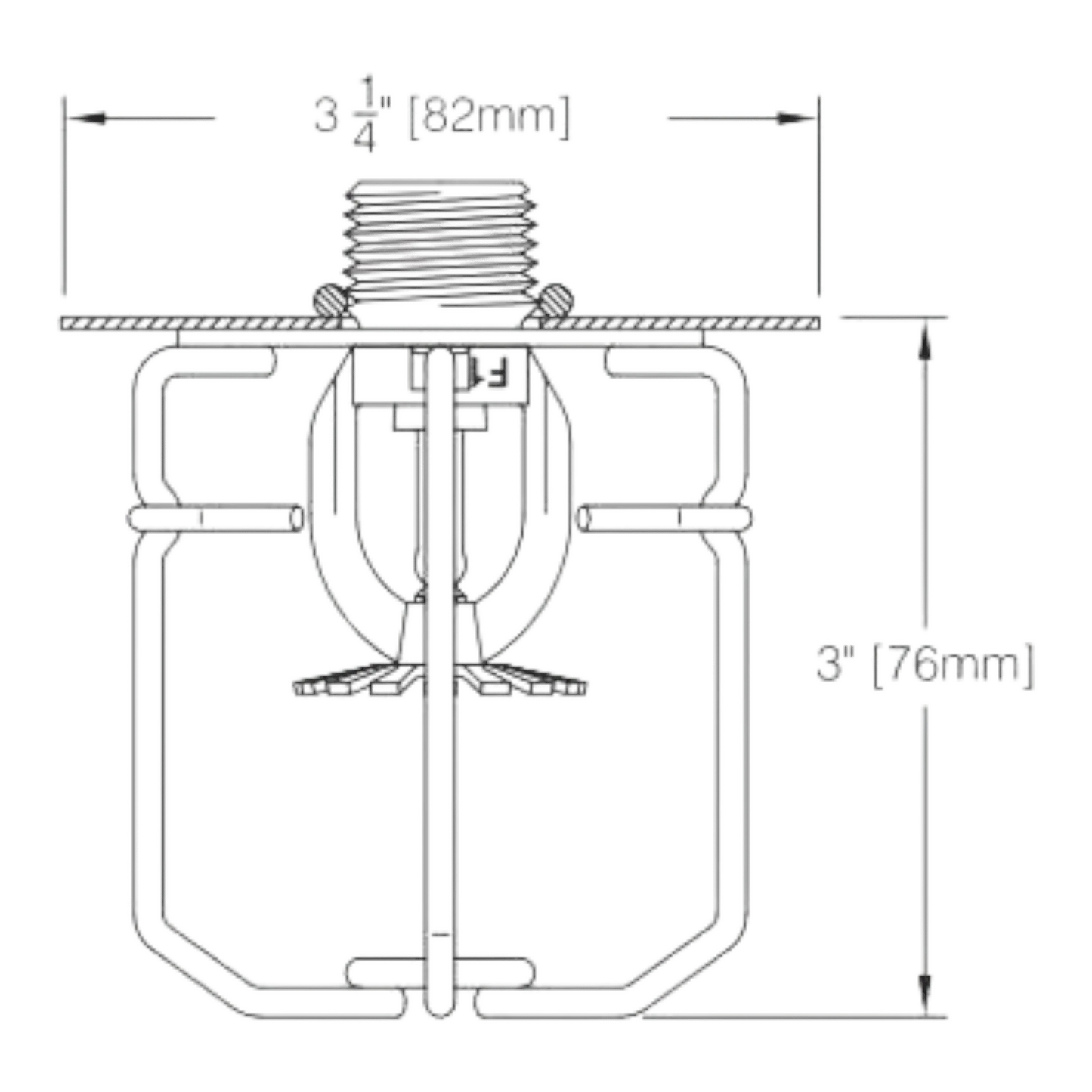 Reliable Fire Sprinkler Guard Shield 3 1/4" Protection