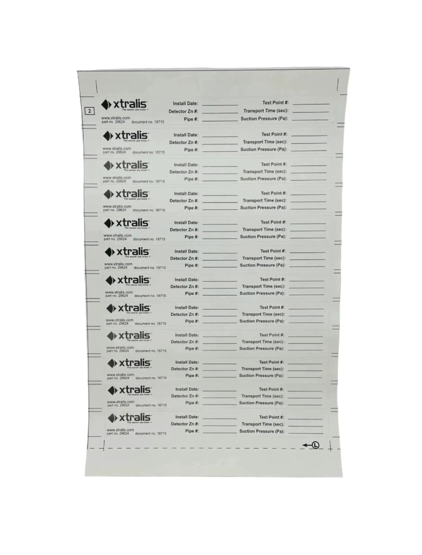 Kidde Test Point Pipe Labels Durable Fire Safety Identification