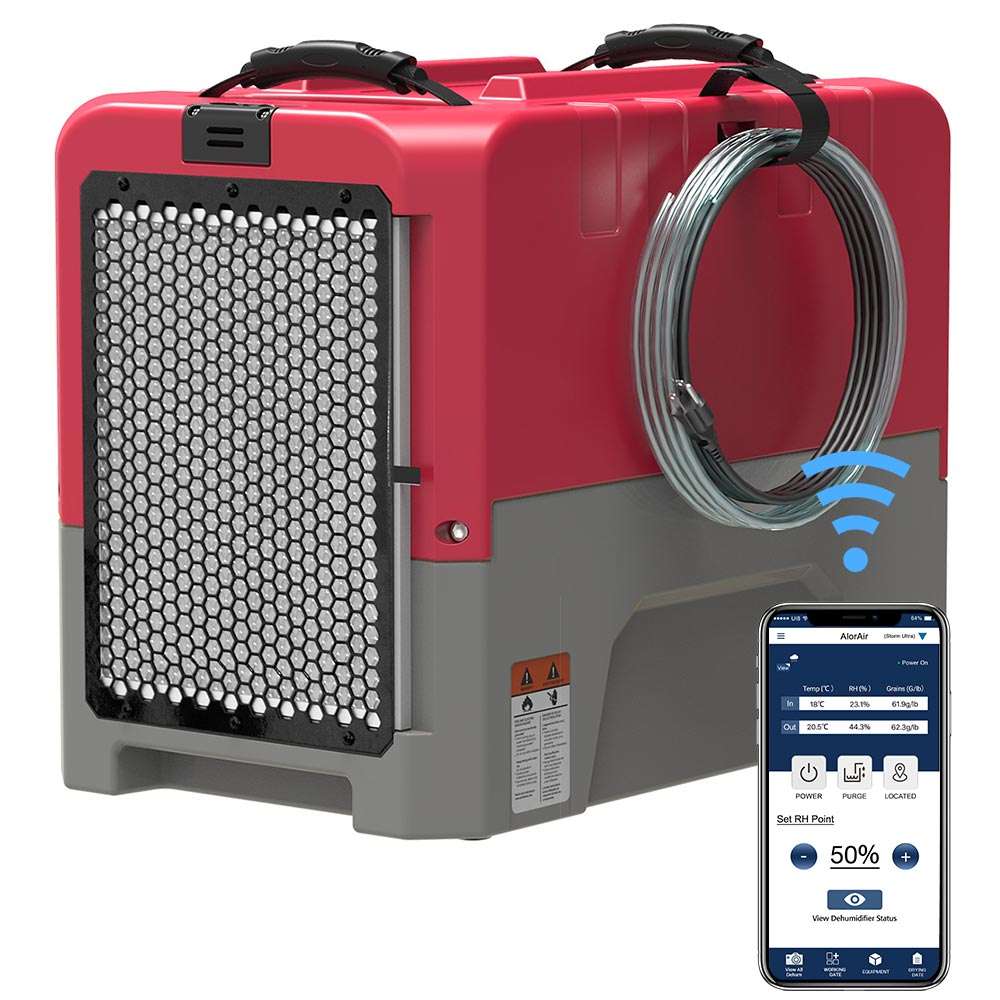 AlorAir Storm LGR Extreme Smart App Control Commercial Dehumidifier for Crawl Space with Pump