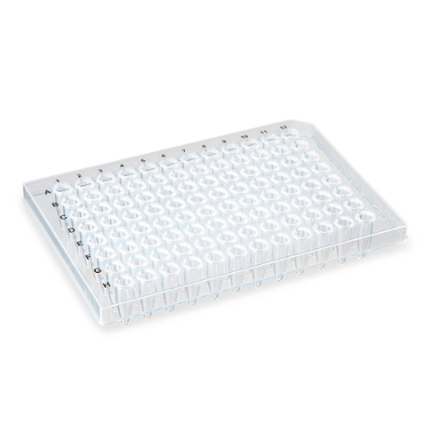 0.2ml PCR Plate 96 wells- Transparent (Half-SKirted)