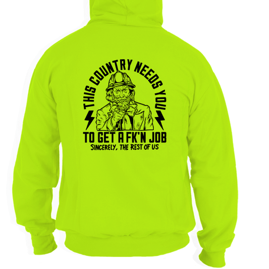 Your Country Needs You - Safety Yellow Hoodie
