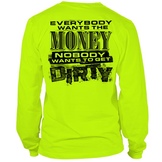 Dirty - Long Sleeve Safety Hi-Vis T-Shirt