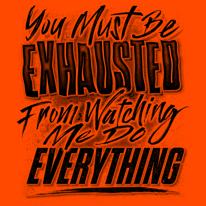 Exhausted - Safety Yellow T-Shirt