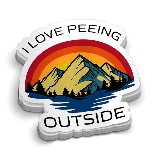 Peeing Outside Hard Hat Decal