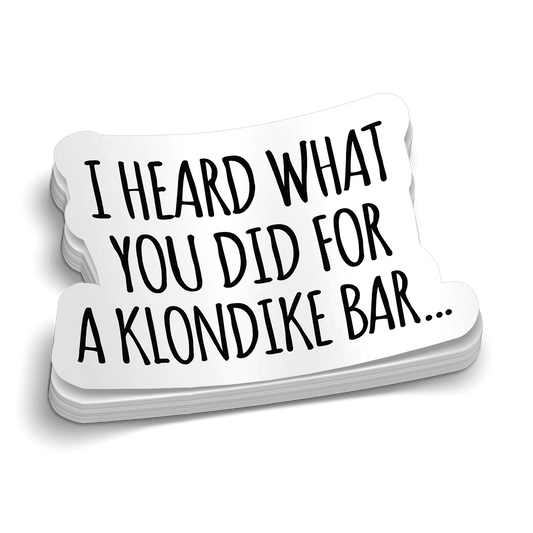 Klondike Bar Hard Hat Decal