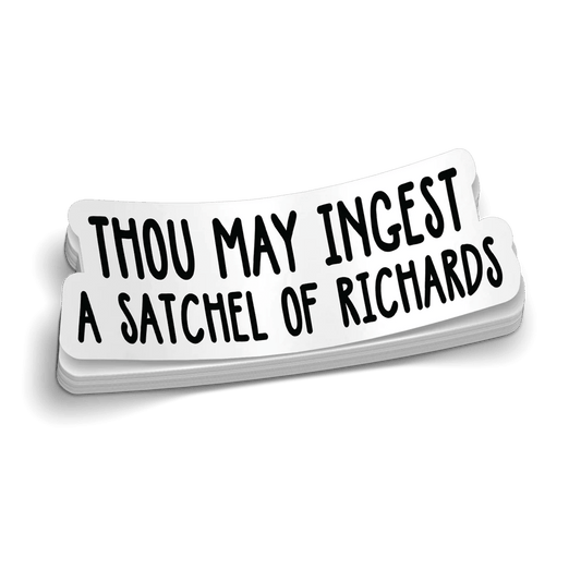 Satchel Of Richards Hard Hat Decal