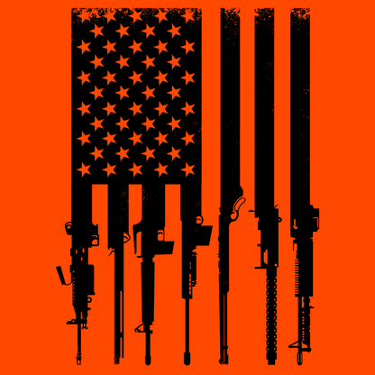 Rifle Flag - Safety Yellow Pocket T-Shirt