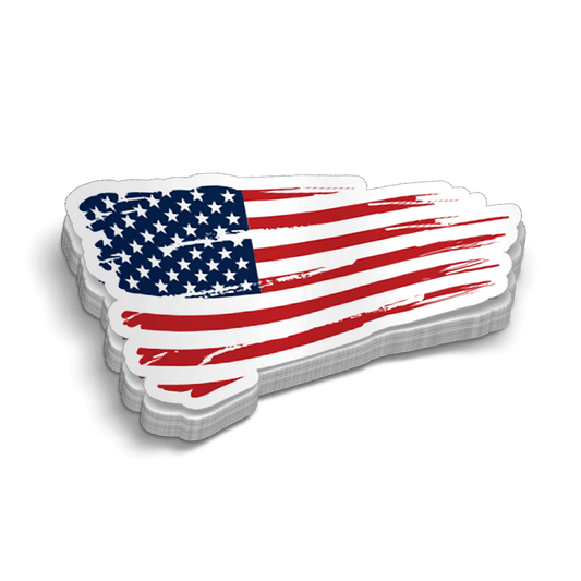 American flag Hard Hat Decal