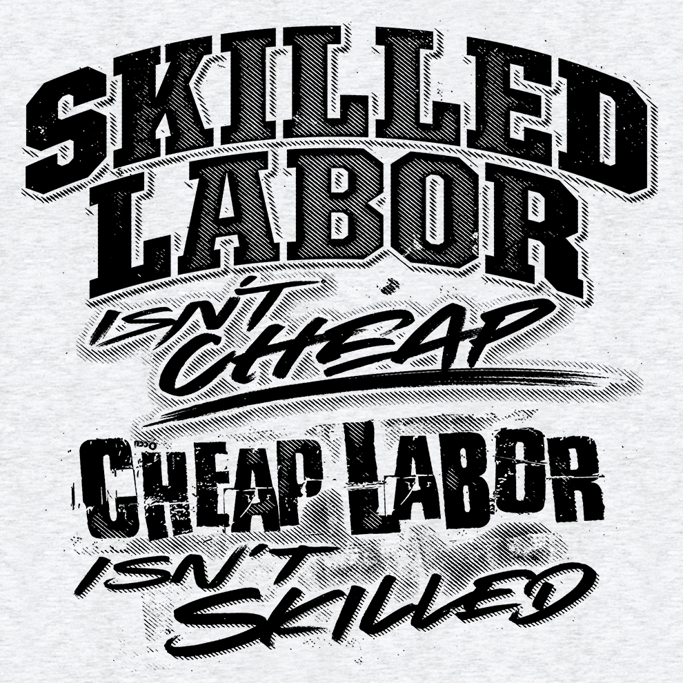 Skilled Labor - Safety Yellow T-Shirt