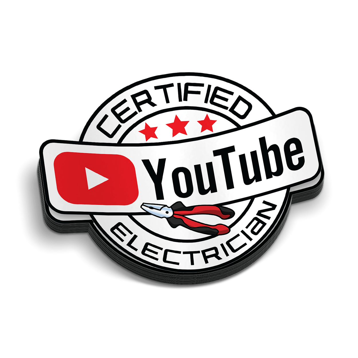 YT Electrician Hard Hat Decal