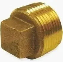 Fire Protection Brass Plug Solid Square Head UL/FM Seal