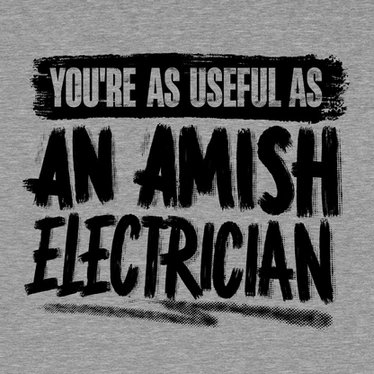 Amish Electrician - Long Sleeve Safety Yellow Hi-Vis T-Shirt