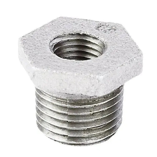 1/2" X 1/4" Galvanized Steel Hex Bushing Fitting
