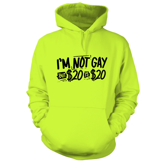 I'm Not Gay - Safety Yellow Hi-Vis Hoodie Workwear