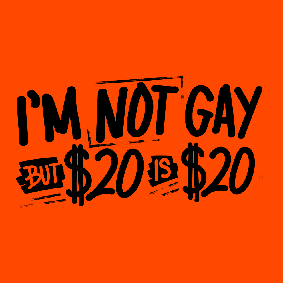 I'm Not Gay - Safety Yellow Hi-Vis Hoodie Workwear