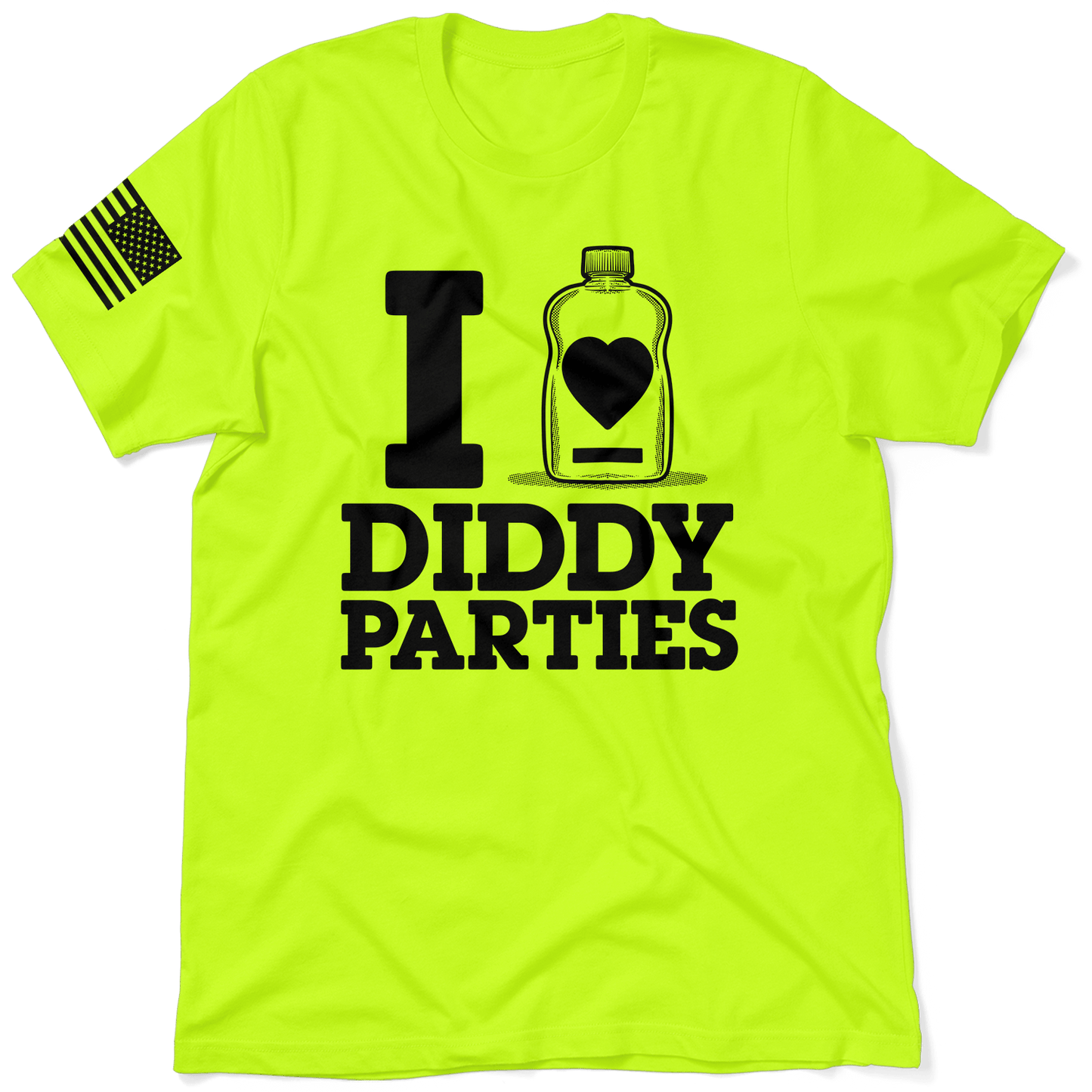 I Love Did*y Parties - Safety Yellow T-Shirt