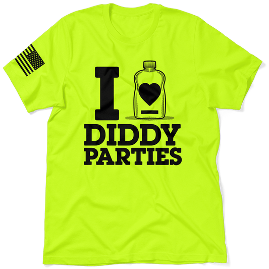 I Love Did*y Parties - Safety Yellow T-Shirt