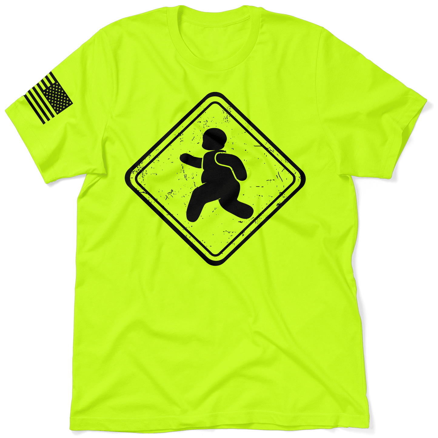 Fatty Crossing - Safety Yellow T-Shirt