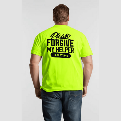 My Helper - Safety Yellow Pocket T-Shirt