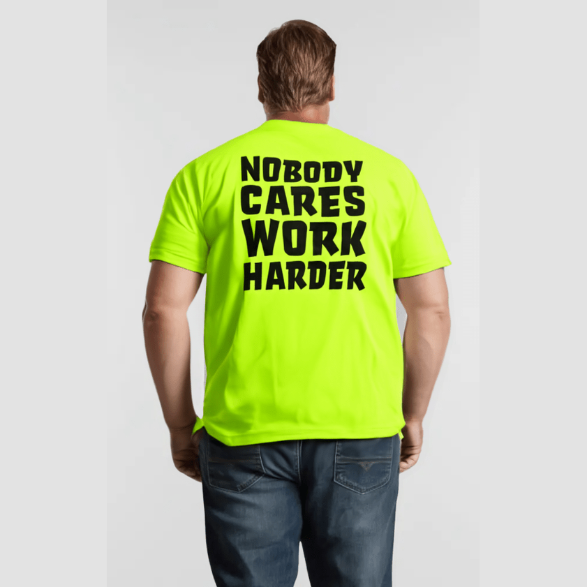 Nobody Cares - Safety Yellow T-Shirt