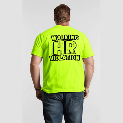 HR Violation - Safety Yellow Pocket T-Shirt