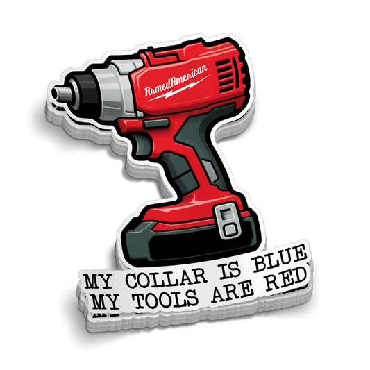 Red Tools Hard Hat Decal