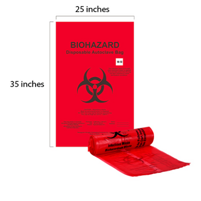 25X35 BIOHAZARD BAGS (10-13 GALLONS) 400 Bags
