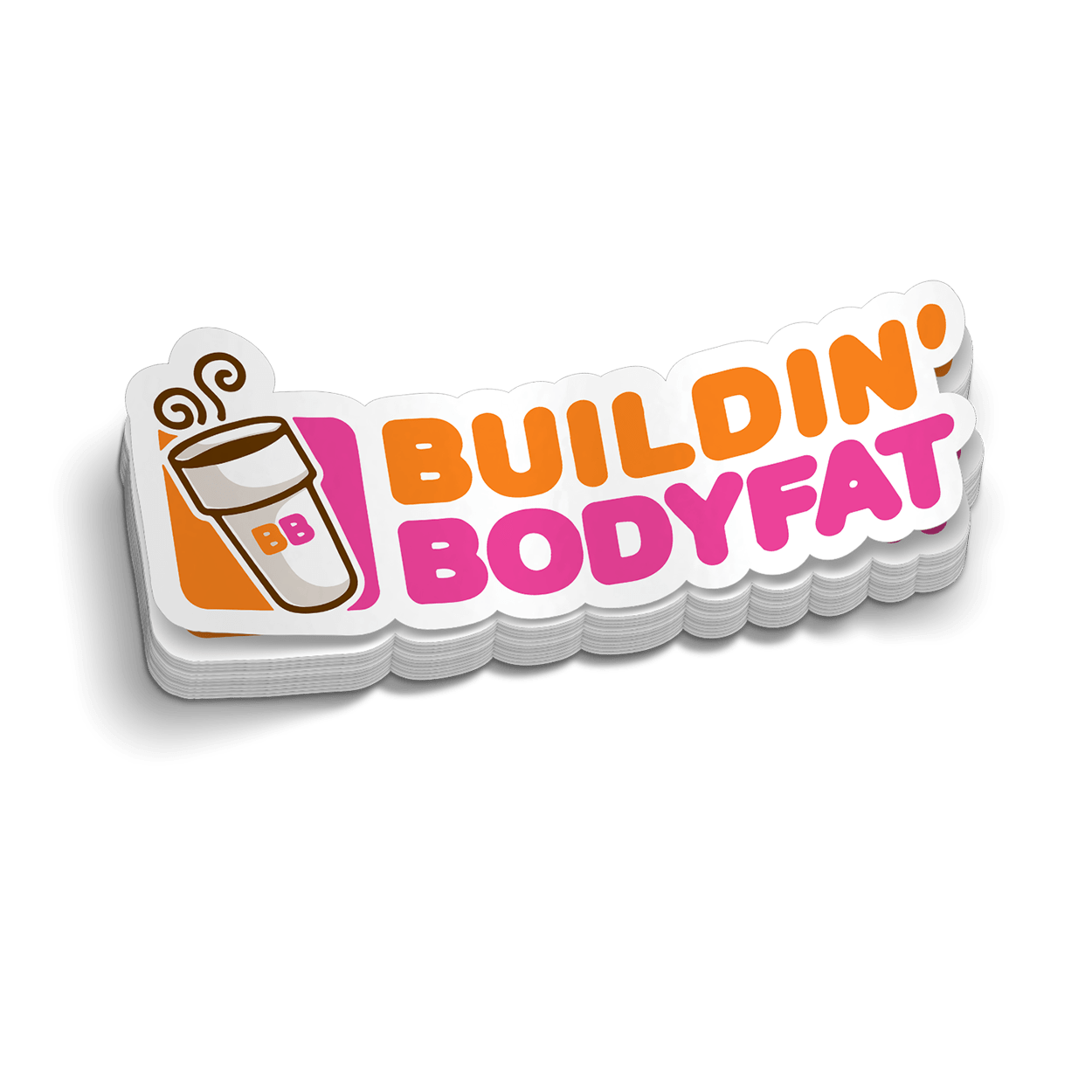 Buildin' Bodyfat - Hard Hat Decal