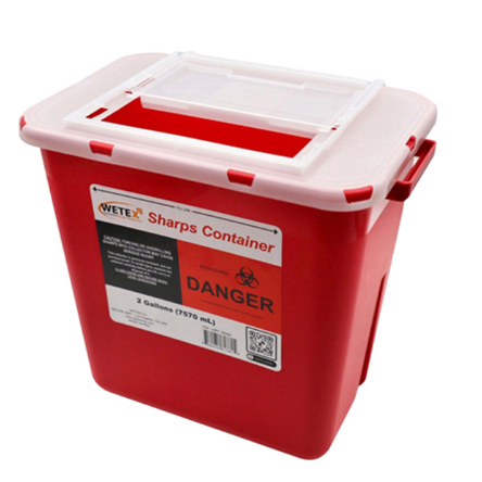 "2 Gallon" Biohazard Sharps Containers (24 Containers)