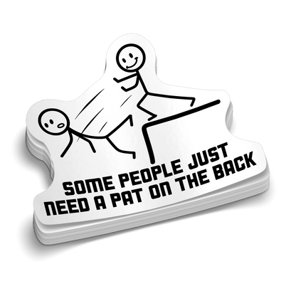 Pat On The Back -  Hard Hat Decal