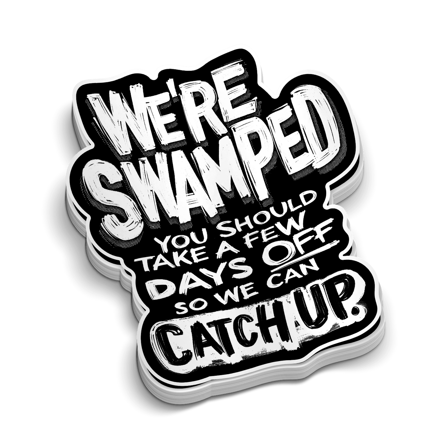 Swamped - Hard Hat Decal