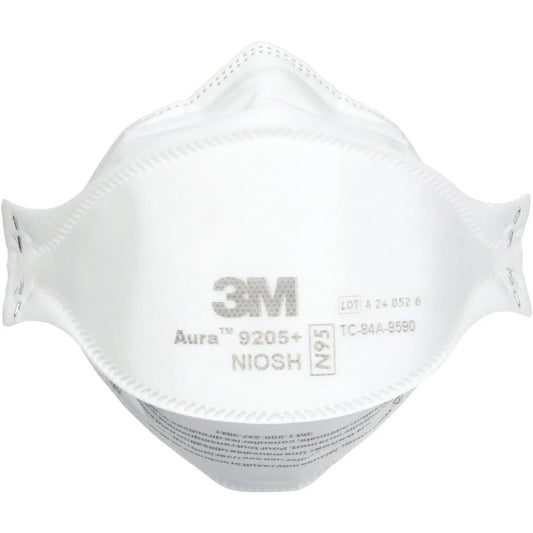 3M 9205+ N95 Aura Particulate Respirator Mask, White, Standard