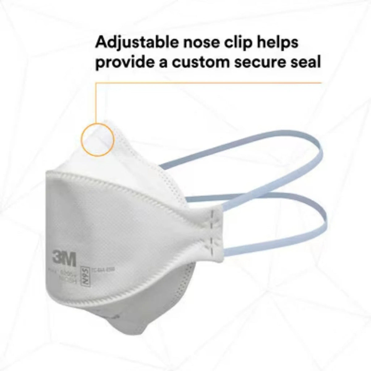 3M 9205+ N95 Aura Particulate Respirator Mask, White, Standard