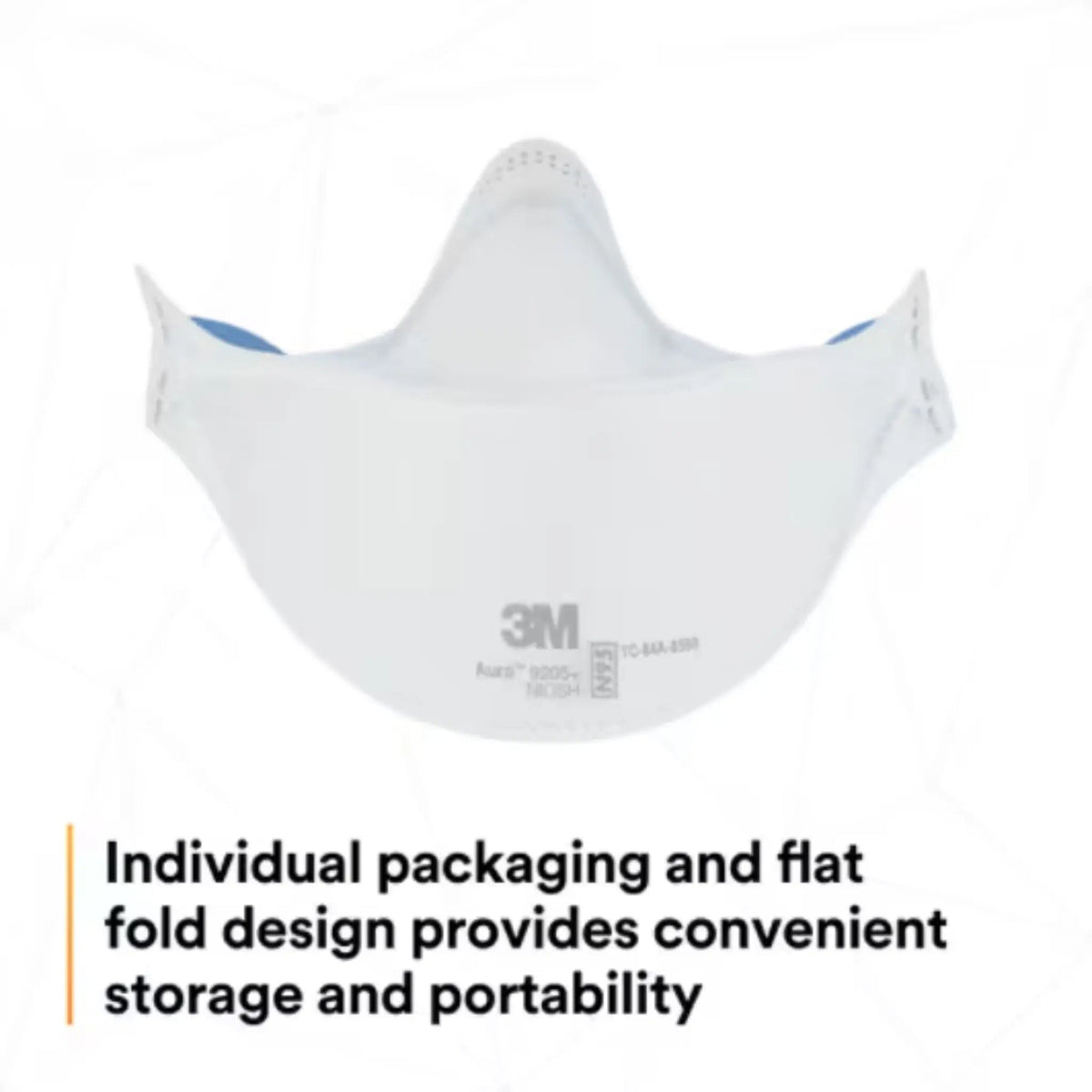 3M 9205+ N95 Aura Particulate Respirator Mask, White, Standard