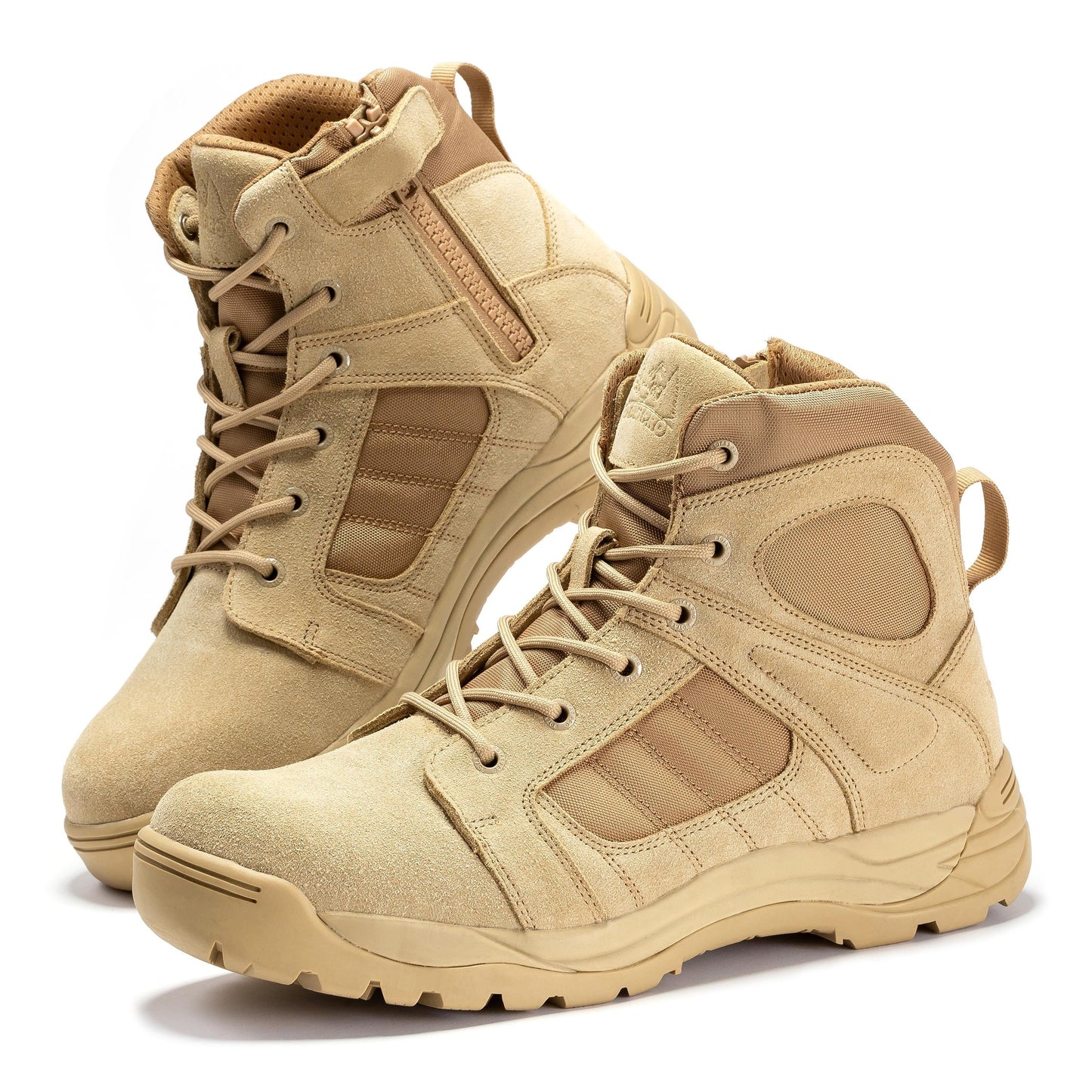 Botas Pro Sand Men's 6 inch Side Zipper Rubber Sole Tactical Boots BMP110
