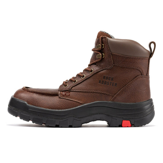 ROCKROOSTER Zumbro 6 inch Wide, Soft Toe, Rubber Outsole, EH Protection, ASTM 2892, Work Boots AK371