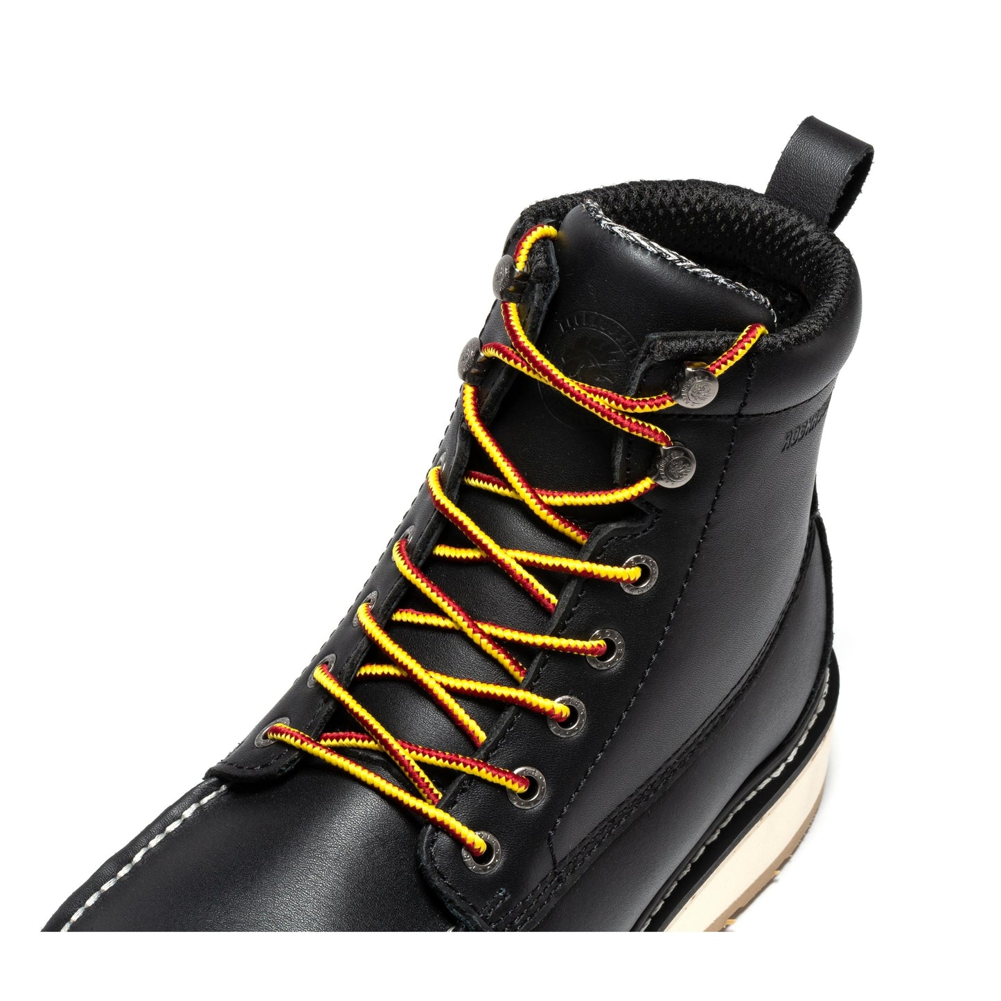 ROCKROOSTER Trinidad Men's 6 inch Black Steel Toe Wedge Work Boots SAP2301