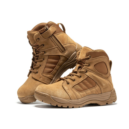 Botas Pro Coyote Men's 6 inch Side Zipper Rubber Sole Tactical Boots BMP111CT