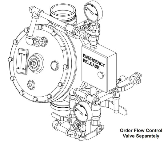 4" Model J Flow Control Valve Vertical Trim for Fire Systems