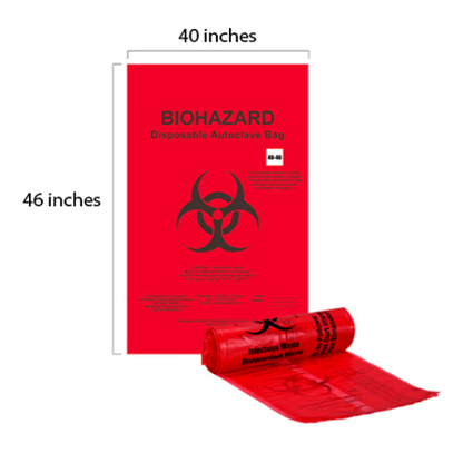 40X46 Biohazard Bags (40-45 Gallons) 100pcs