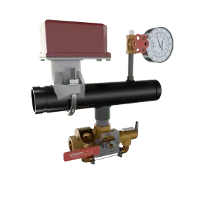 4" Floor EasyPac Grooved 3/8" Test And Drain Assembly