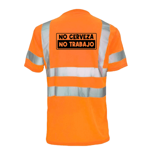 No Cerveza - Reflective Safety T-Shirt