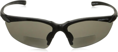 Crossfire Sniper Bifocal Safety Glasses Black with Smoke Lenses